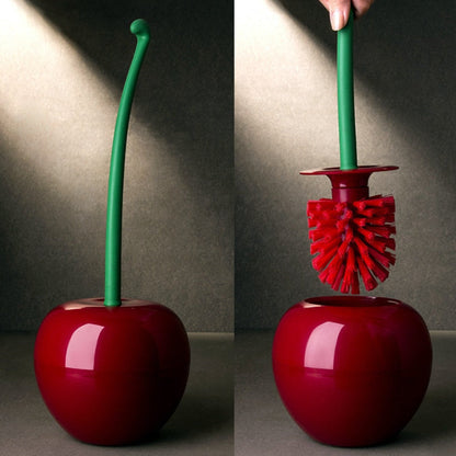 Nordic Cherry Red Toilet Brush Set with Holder - Durable ABS Design for Enhanced Hygiene and Compact Storage 1