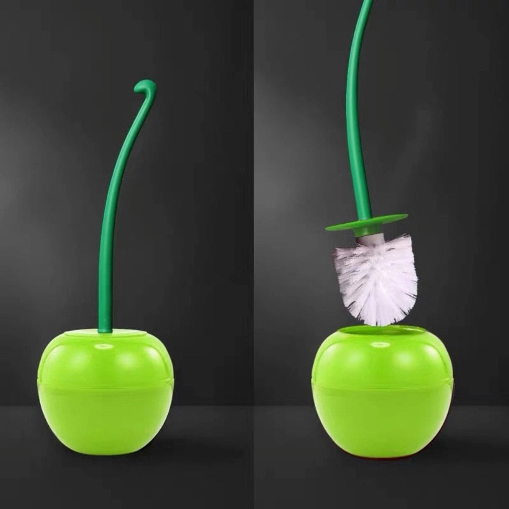 Nordic Cherry Red Toilet Brush Set with Holder - Durable ABS Design for Enhanced Hygiene and Compact Storage 3
