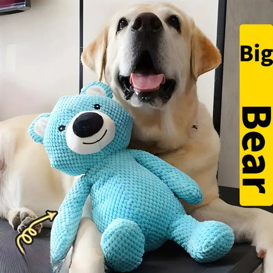 Plush Dog Toy for Aggressive Chewers – Chewlax Comfort Bear with Reinforced Seams 1