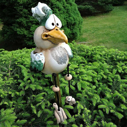 Decorative Chicken Sculpture for Garden – Charming Rustic Outdoor Accent 3