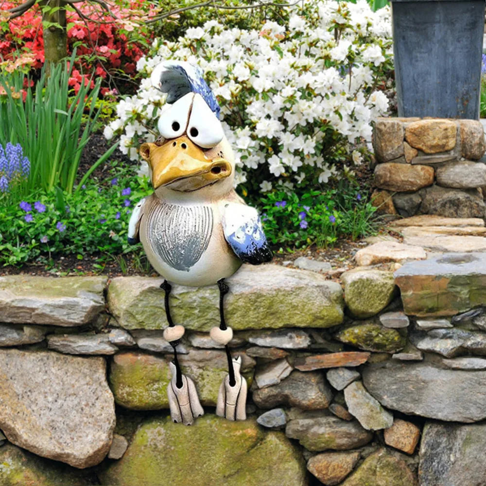 Decorative Chicken Sculpture for Garden – Charming Rustic Outdoor Accent 5