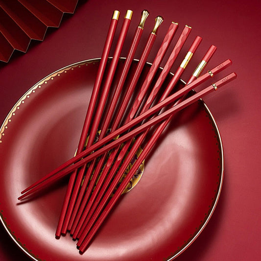 Elegant Stainless Steel Chopsticks Set – 5 Pairs for Stylish Dining and Gifting 1