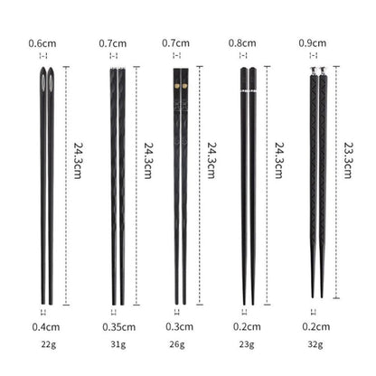 Elegant Stainless Steel Chopsticks Set – 5 Pairs for Stylish Dining and Gifting 5