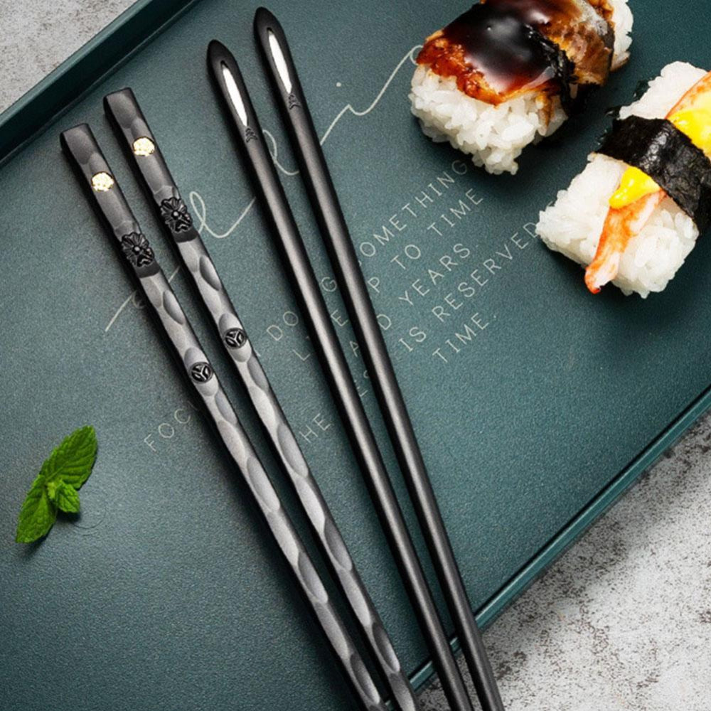 Elegant Stainless Steel Chopsticks Set – 5 Pairs for Stylish Dining and Gifting 6