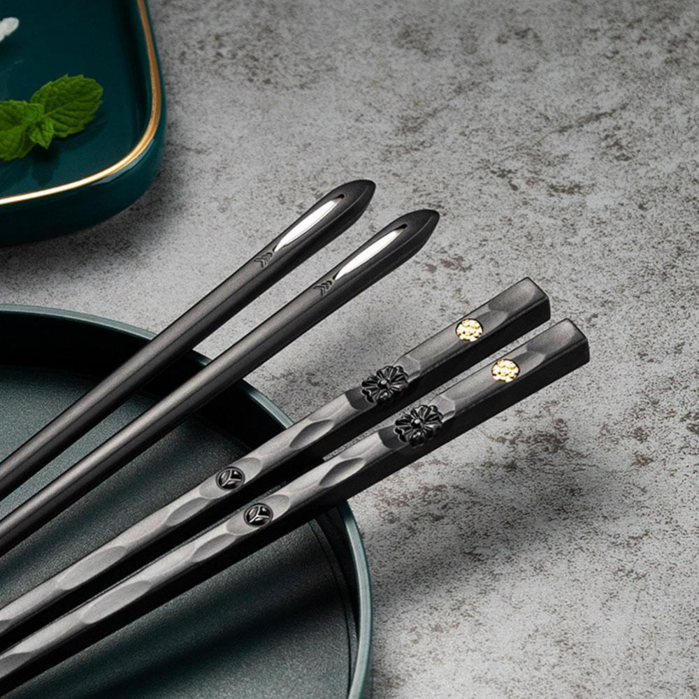 Elegant Stainless Steel Chopsticks Set – 5 Pairs for Stylish Dining and Gifting 7