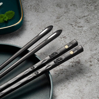 Elegant Stainless Steel Chopsticks Set – 5 Pairs for Stylish Dining and Gifting 7