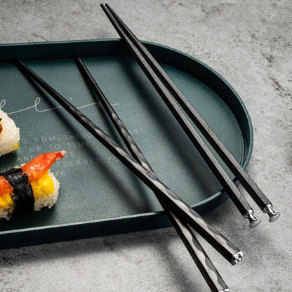 Elegant Stainless Steel Chopsticks Set – 5 Pairs for Stylish Dining and Gifting 8