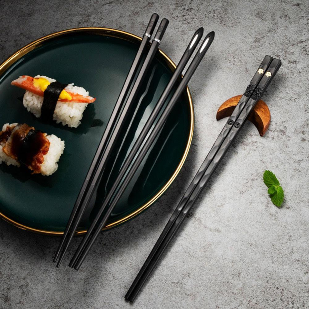 Elegant Stainless Steel Chopsticks Set – 5 Pairs for Stylish Dining and Gifting 9