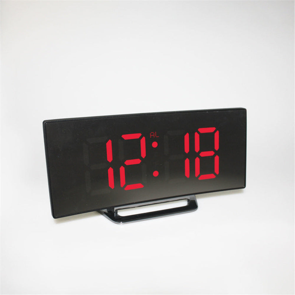 Curved Screen Digital Alarm Clock with Clear Display – Compact and Modern Design 5