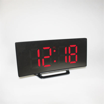 Curved Screen Digital Alarm Clock with Clear Display – Compact and Modern Design 5