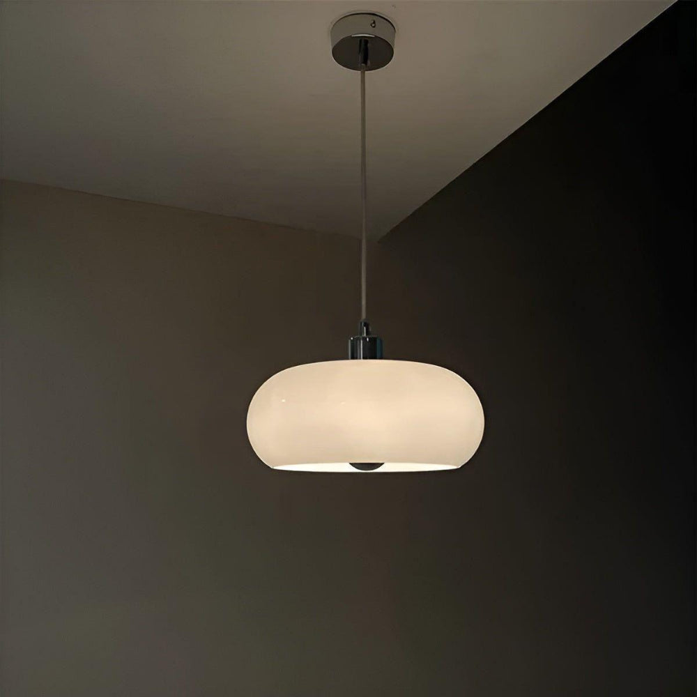 Nordic Glass LED Pendant Light with Vintage Charm – Adjustable Hanging Length for Dining and Living Spaces 2