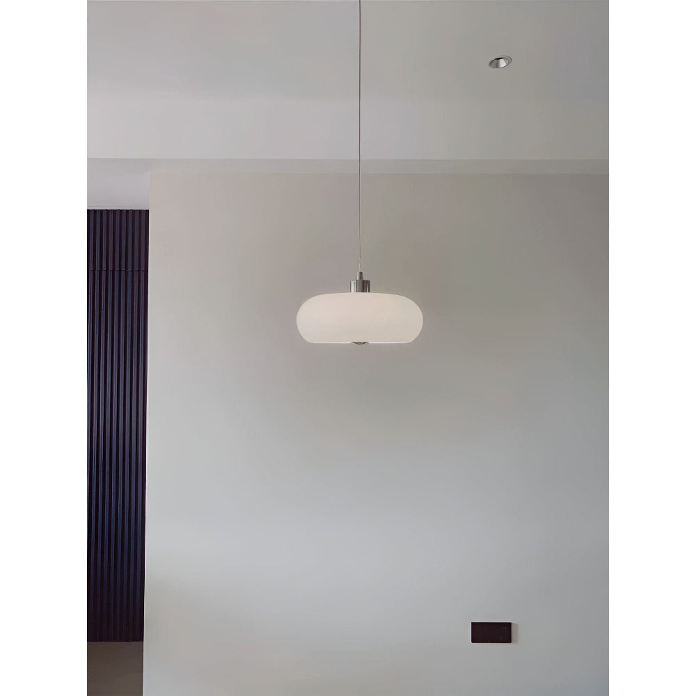 Nordic Glass LED Pendant Light with Vintage Charm – Adjustable Hanging Length for Dining and Living Spaces 5