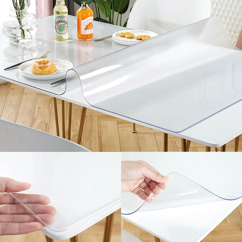 Transparent PVC Table Protector – Durable and Heat-Resistant Cover for Dining and Workspaces 7