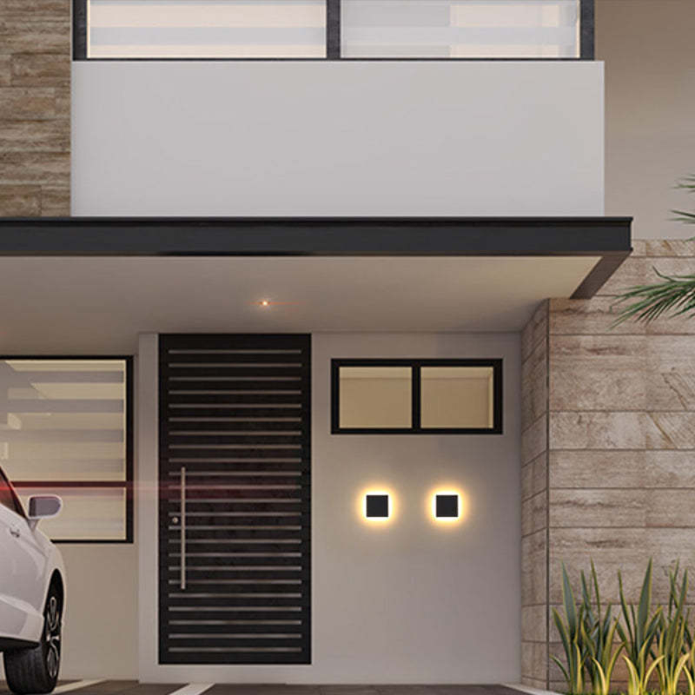 Outdoor Wall Light - Modern Minimalist LED Sconce, Weatherproof IP65, Round & Square Options for Patios and Entrances 2