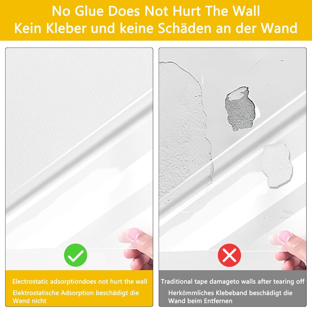 Reusable Static Wall Decals for Smooth Surfaces – Easy to Apply and Remove 3