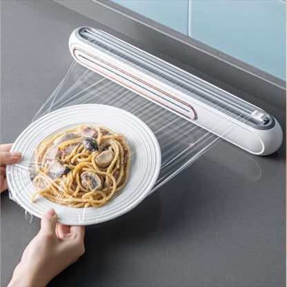 Magnetic Food Wrap Dispenser with Built-in Cutter – Compact Kitchen Organizer 2