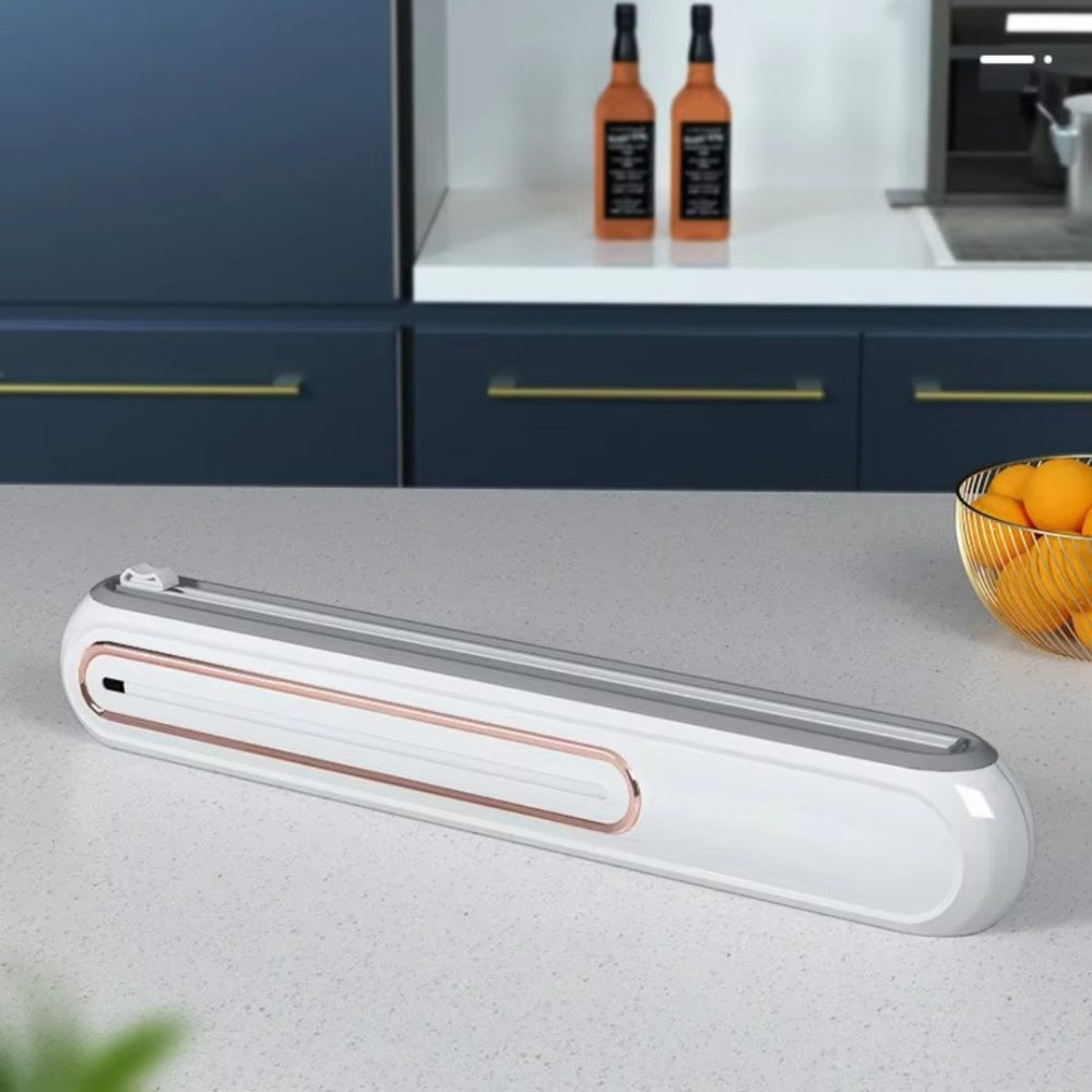 Magnetic Food Wrap Dispenser with Built-in Cutter – Compact Kitchen Organizer 1