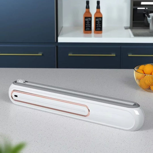 Magnetic Food Wrap Dispenser with Built-in Cutter – Compact Kitchen Organizer 1