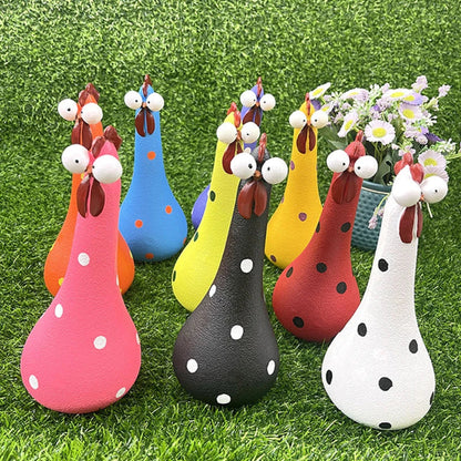 Decorative Garden Chickens - Colorful Resin Sculptures for Outdoor Spaces 2