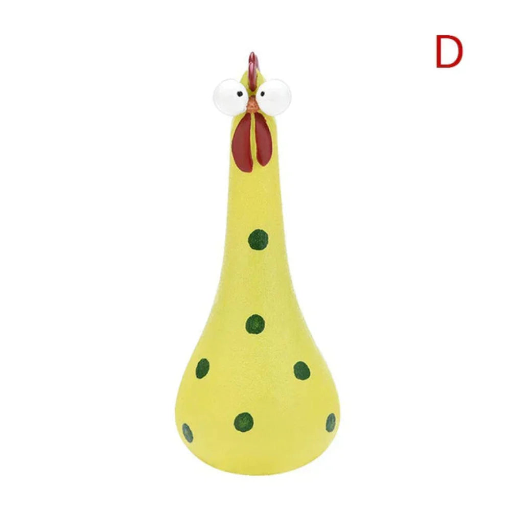 Decorative Garden Chickens - Colorful Resin Sculptures for Outdoor Spaces 11