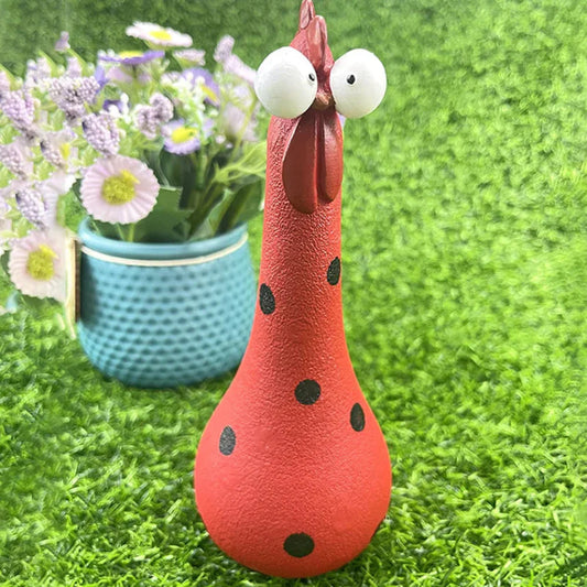 Decorative Garden Chickens - Colorful Resin Sculptures for Outdoor Spaces 1