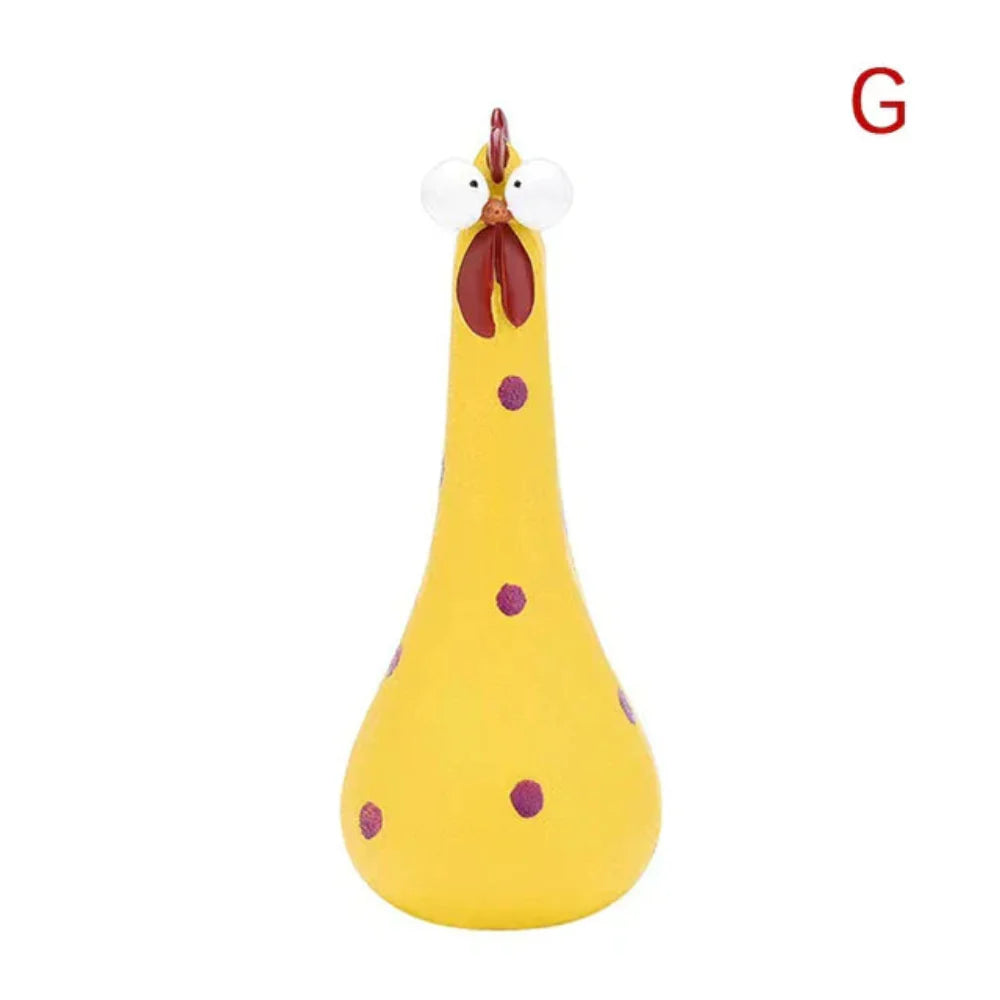 Decorative Garden Chickens - Colorful Resin Sculptures for Outdoor Spaces 4