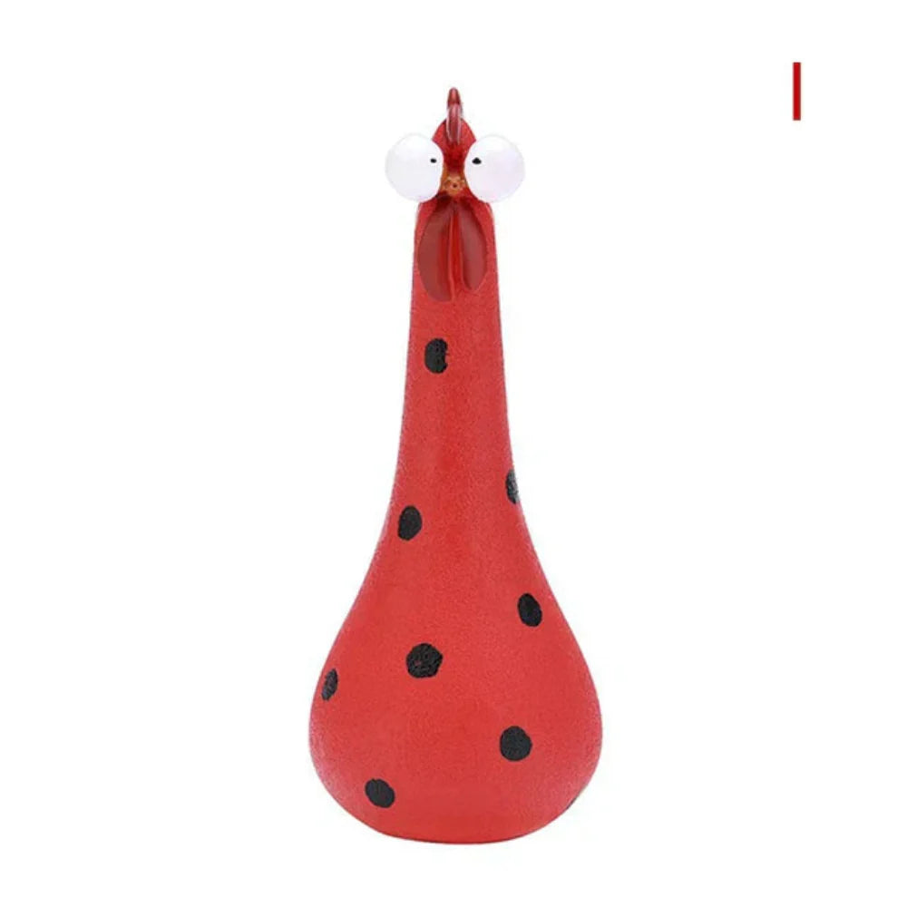 Decorative Garden Chickens - Colorful Resin Sculptures for Outdoor Spaces 5