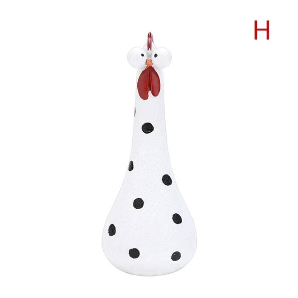 Decorative Garden Chickens - Colorful Resin Sculptures for Outdoor Spaces 6