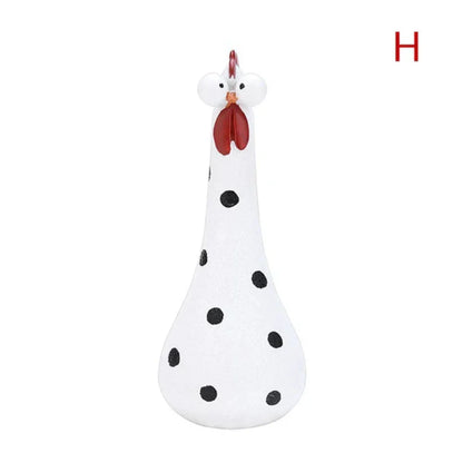 Decorative Garden Chickens - Colorful Resin Sculptures for Outdoor Spaces 6