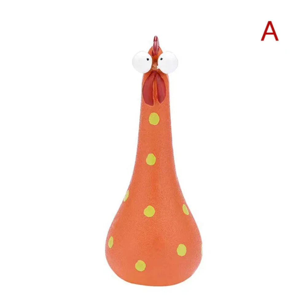 Decorative Garden Chickens - Colorful Resin Sculptures for Outdoor Spaces 7