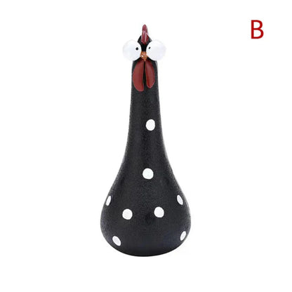 Decorative Garden Chickens - Colorful Resin Sculptures for Outdoor Spaces 8