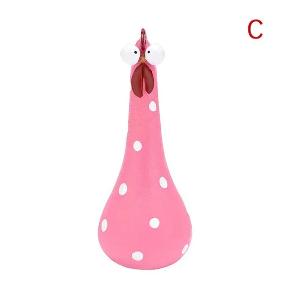 Decorative Garden Chickens - Colorful Resin Sculptures for Outdoor Spaces 9