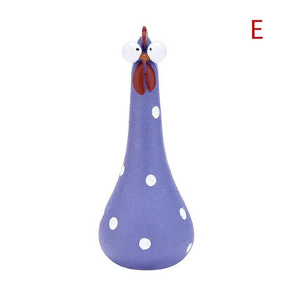 Decorative Garden Chickens - Colorful Resin Sculptures for Outdoor Spaces 10