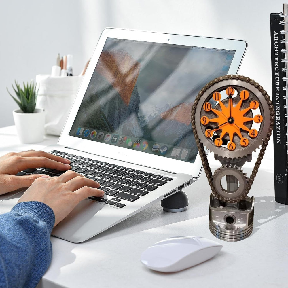 Modern Gear Wall Clock with Open Mechanism – Industrial Design for Home and Office 4