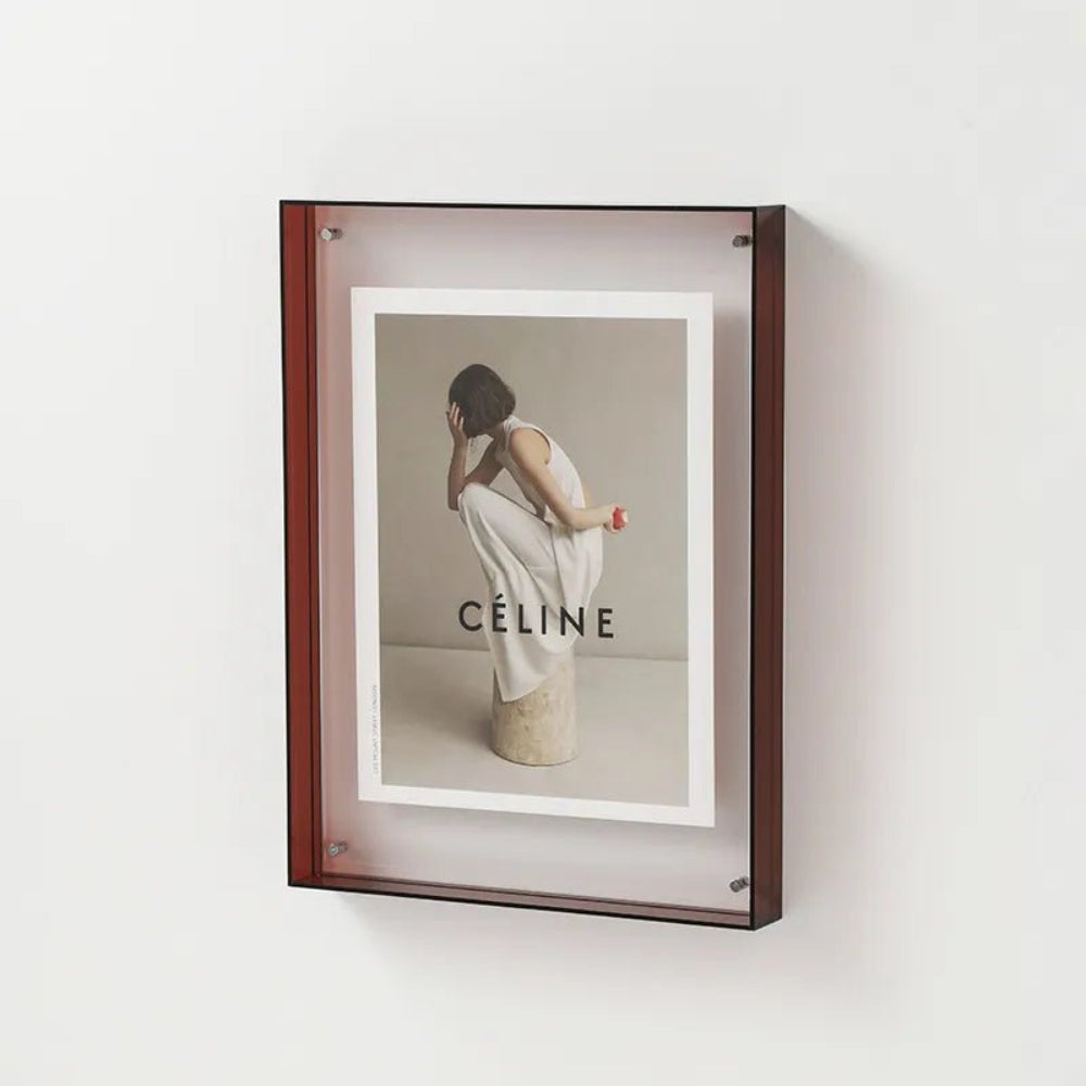 Transparent Acrylic Photo Frame with Colorful Edges – Modern Display for 10x15 cm Photos 9