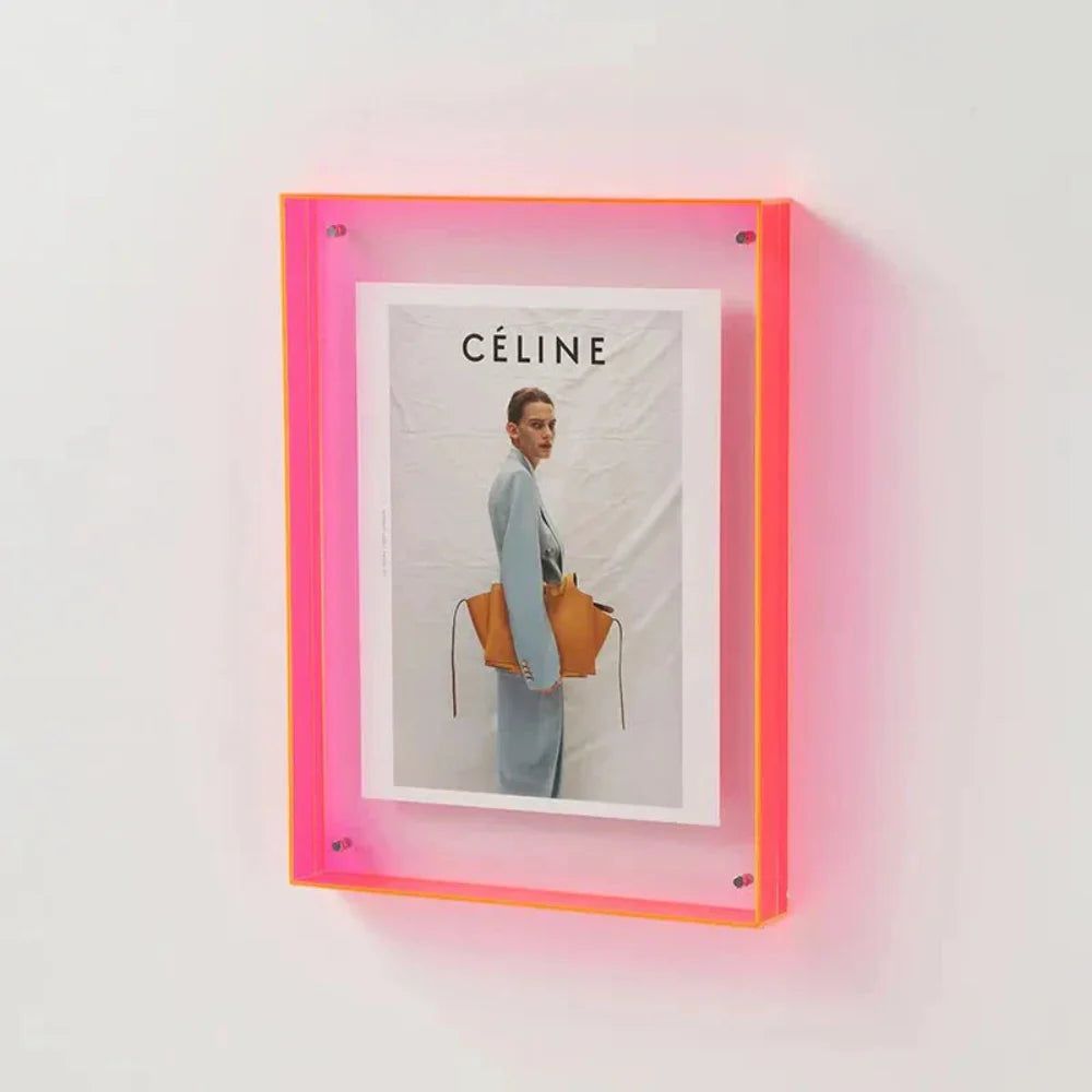 Transparent Acrylic Photo Frame with Colorful Edges – Modern Display for 10x15 cm Photos 13