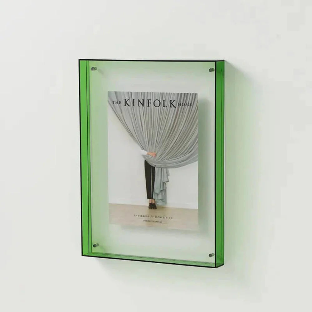 Transparent Acrylic Photo Frame with Colorful Edges – Modern Display for 10x15 cm Photos 6