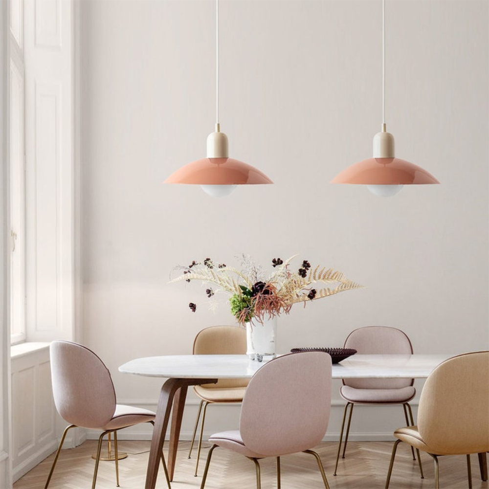 Bauhaus-Inspired Macaron Pendant Light – Adjustable Height, Modern Pastel Design 4