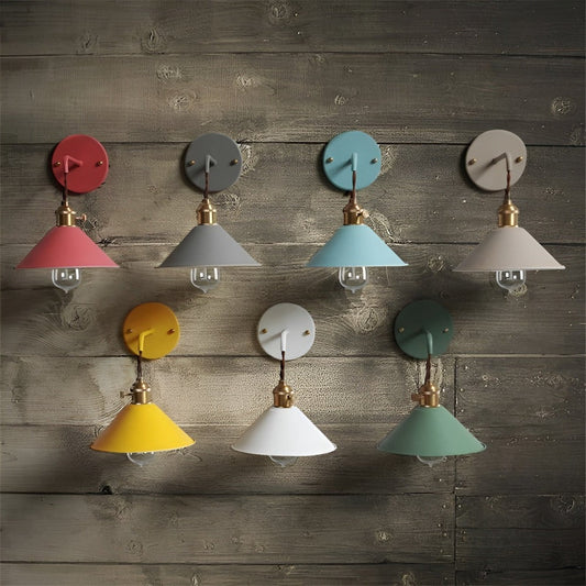 Vintage-Inspired Cone Metal Wall Light Fixture – Adjustable Cone Shade for Home Decor 1