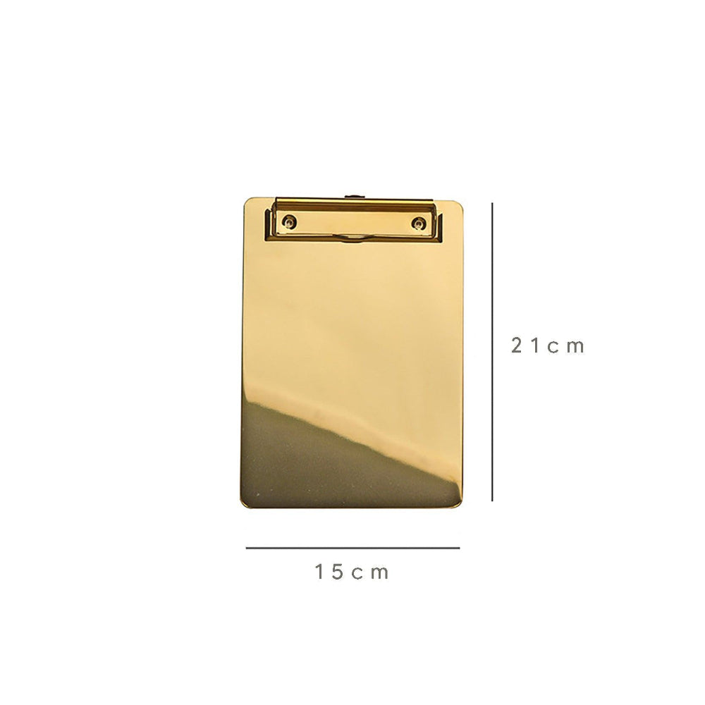 Elegant Gold Metal Clipboard for Stylish Office and Event Use – Available in Three Sizes 4