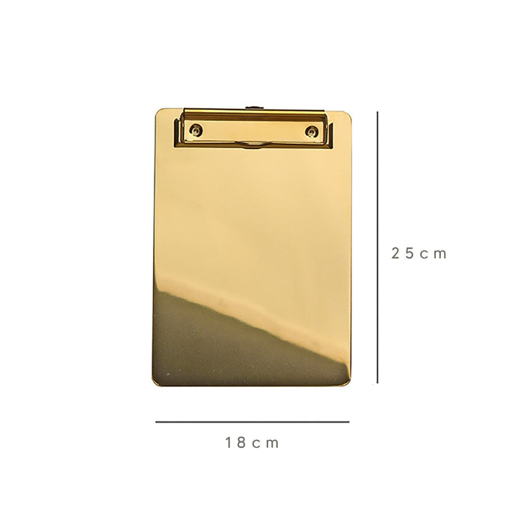Elegant Gold Metal Clipboard for Stylish Office and Event Use – Available in Three Sizes 5