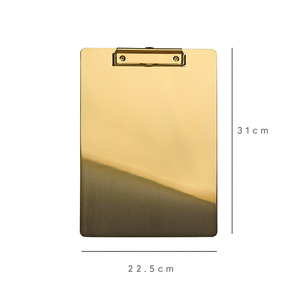 Elegant Gold Metal Clipboard for Stylish Office and Event Use – Available in Three Sizes 6