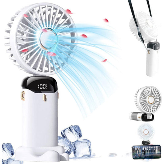 Portable Rechargeable Mini Fan with 3000mAh Battery – Compact and Quiet Design for Instant Cooling 1