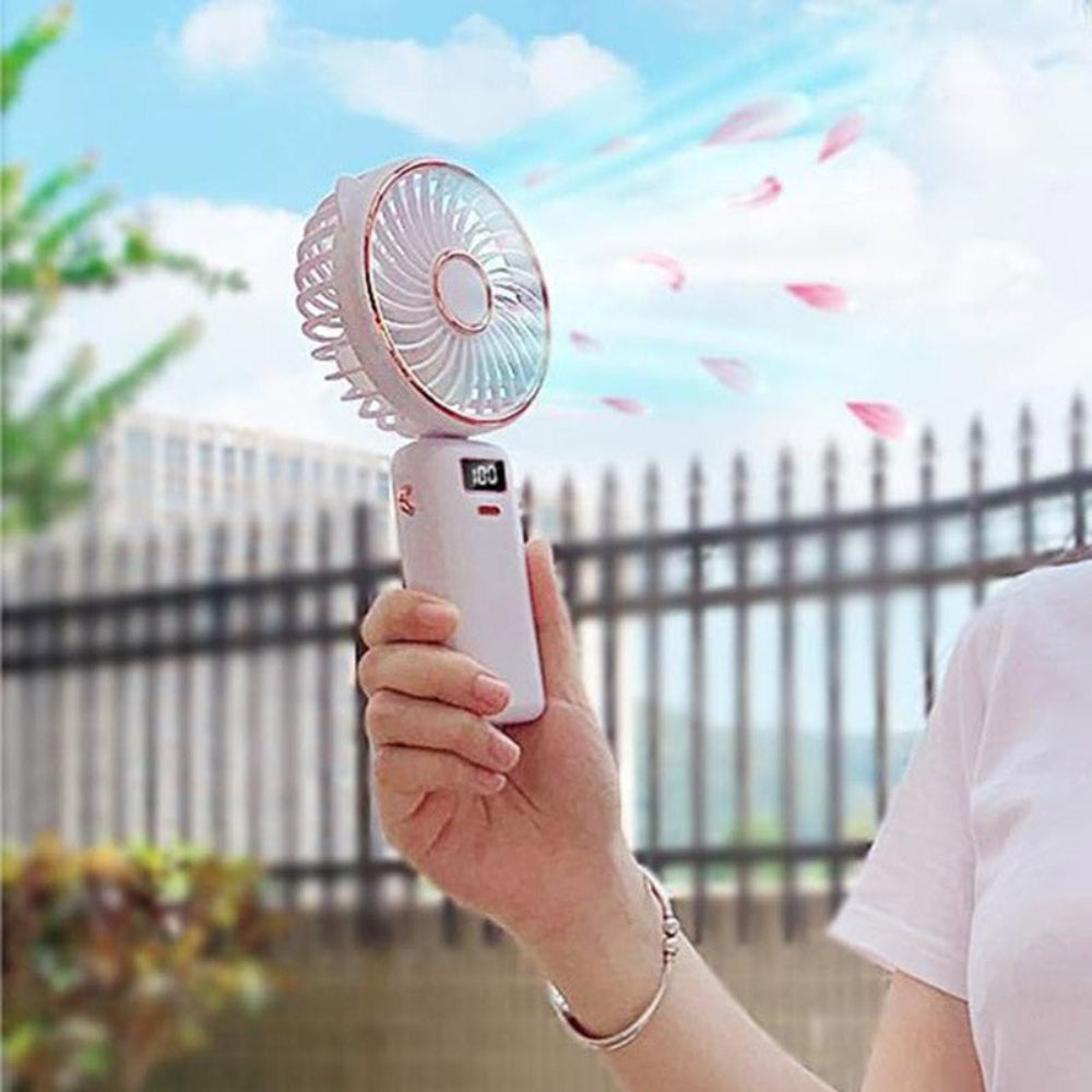 Portable Rechargeable Mini Fan with 3000mAh Battery – Compact and Quiet Design for Instant Cooling 2