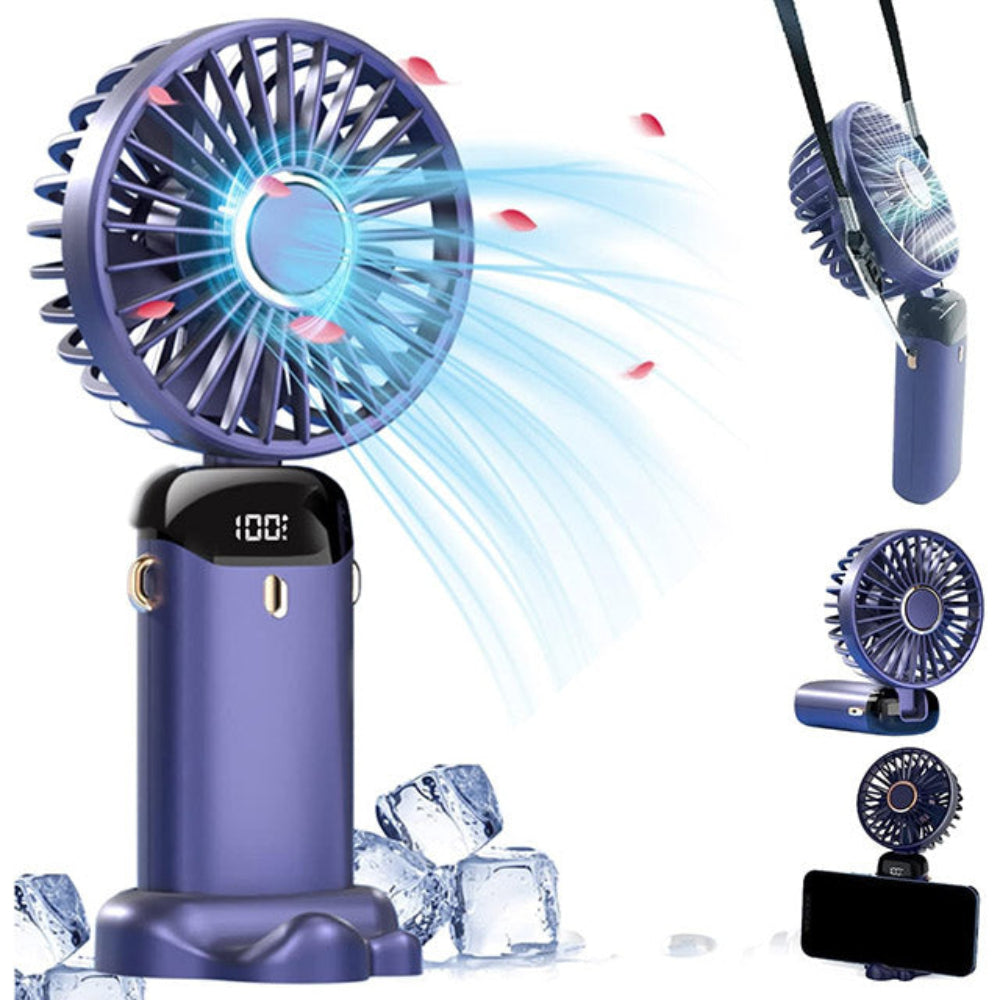Portable Rechargeable Mini Fan with 3000mAh Battery – Compact and Quiet Design for Instant Cooling 4