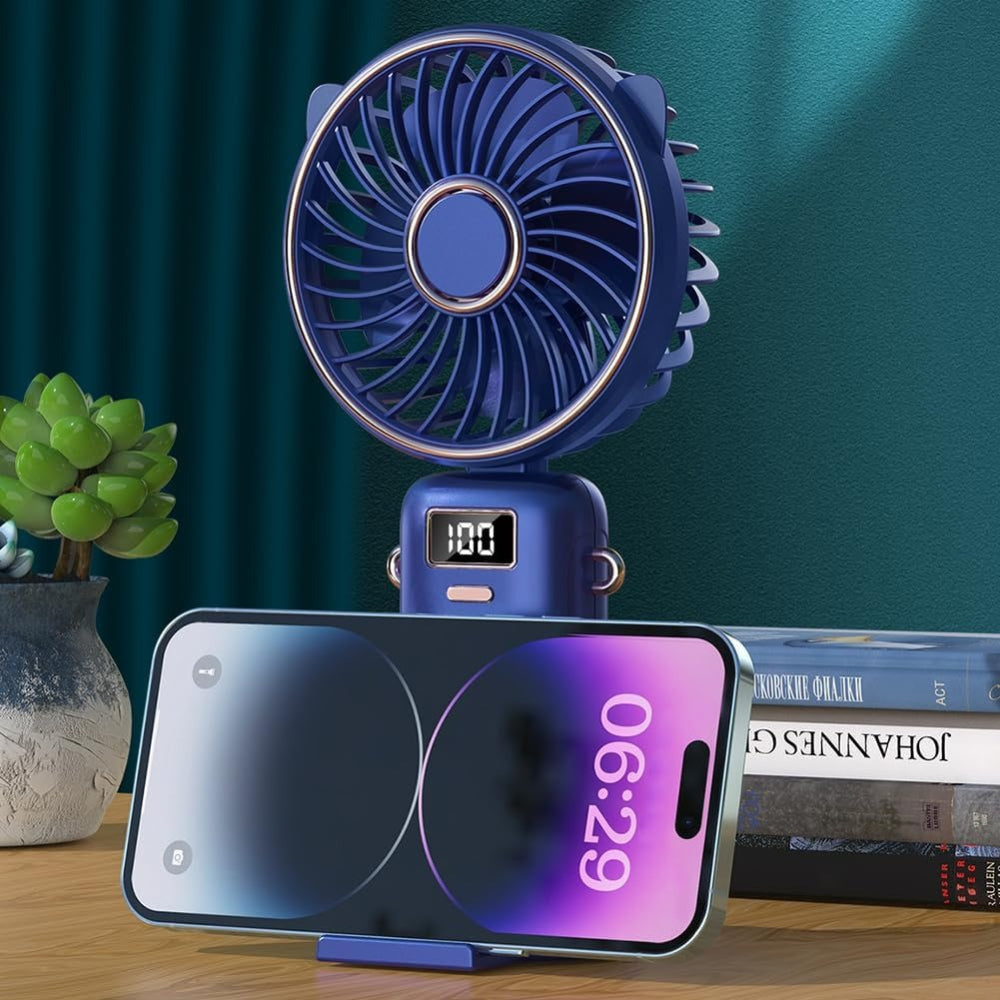Portable Rechargeable Mini Fan with 3000mAh Battery – Compact and Quiet Design for Instant Cooling 5