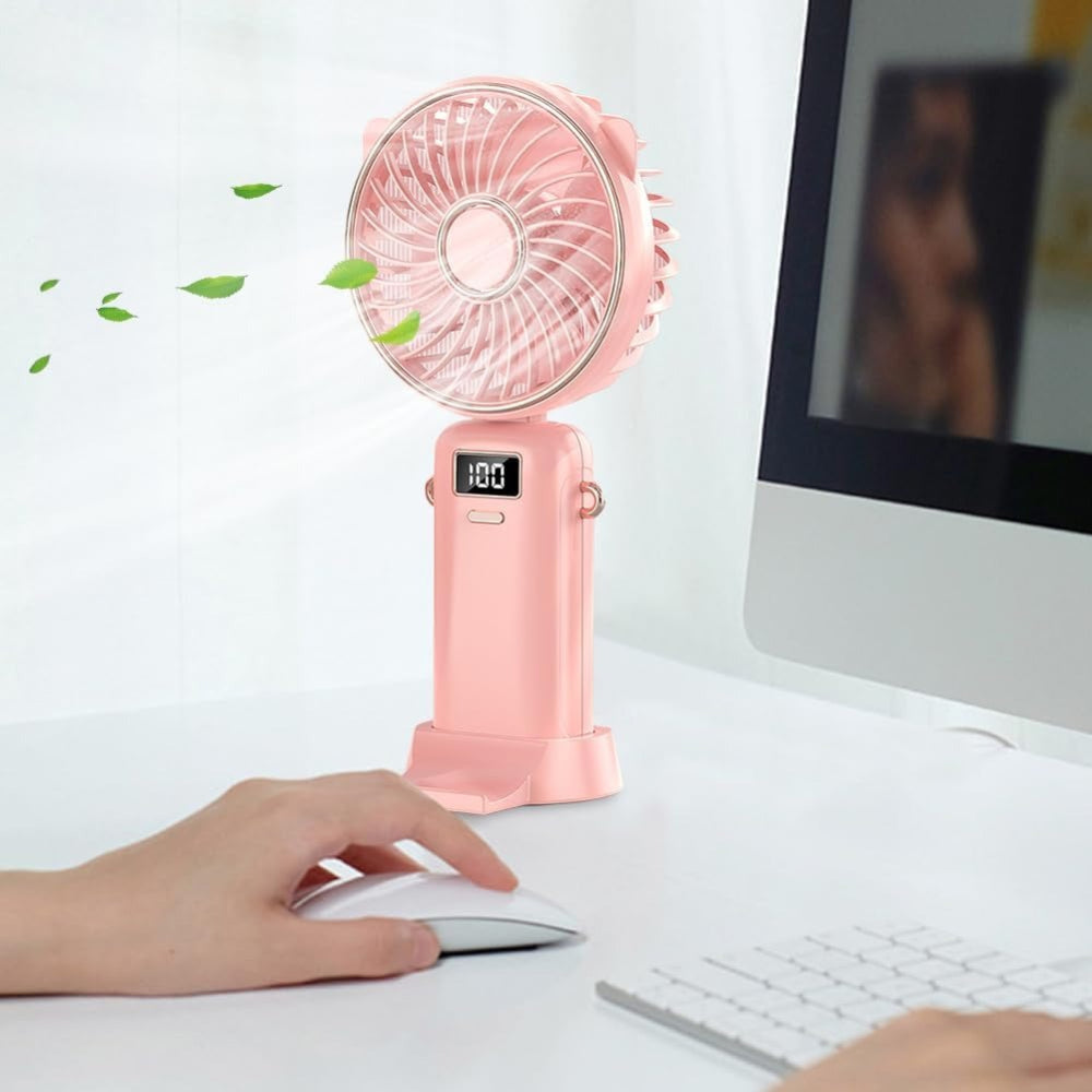 Portable Rechargeable Mini Fan with 3000mAh Battery – Compact and Quiet Design for Instant Cooling 6