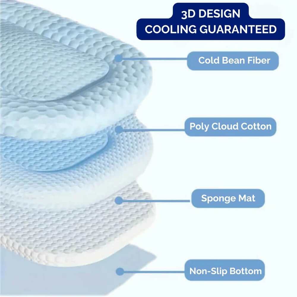 Self-Cooling Dog Bed with Pressure-Activated Gel – Portable and Versatile for All Sizes 2