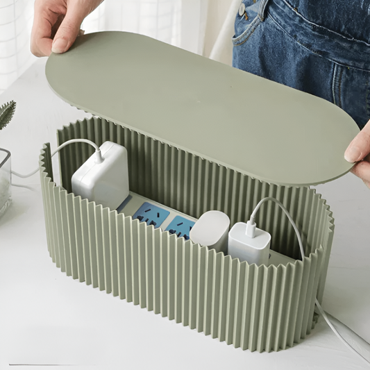 Stylish Cable Management Box in Soft Pastel Colors – Minimalist Design for Home and Office 1