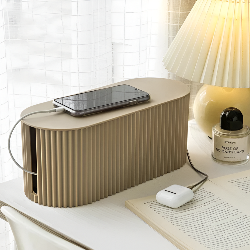 Stylish Cable Management Box in Soft Pastel Colors – Minimalist Design for Home and Office 5